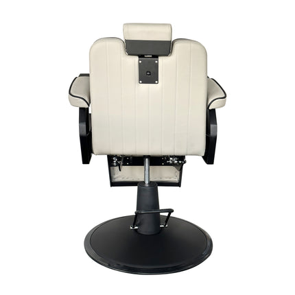 Luxe Retro Kappersstoel - Beige met Verstelbare Functies