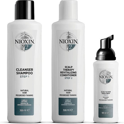 Nioxin Trial Kit Systeem 2 - Normale shampoo vrouwen - Voor Beschadigd haar/Droog haar/Gevoelige hoofdhuid - 2 x 150 ml, 1 x 40 ml - Normale shampoo vrouwen - Voor Beschadigd haar/Droog haar/Gevoelige hoofdhuid