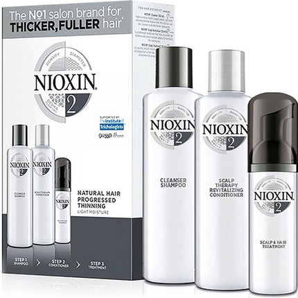 Nioxin Trial Kit Systeem 2 - Normale shampoo vrouwen - Voor Beschadigd haar/Droog haar/Gevoelige hoofdhuid - 2 x 150 ml, 1 x 40 ml - Normale shampoo vrouwen - Voor Beschadigd haar/Droog haar/Gevoelige hoofdhuid