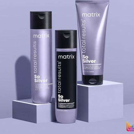 Matrix Total Results So Silver Shampoo – Reinigt en neutraliseert blond, grijs en wit haar – 300 ml