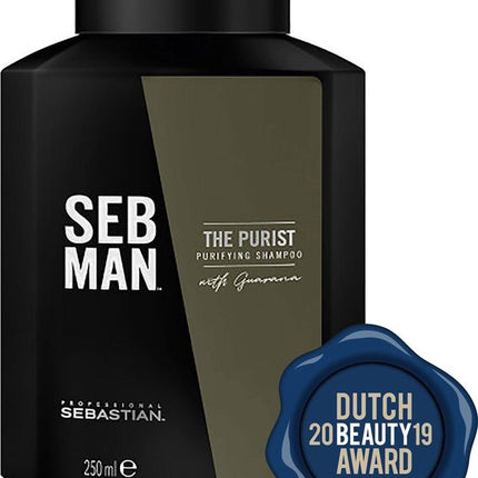 SEB MAN The Purist Purifying Shampoo 250ml - Normale shampoo vrouwen - Voor Alle haartypes