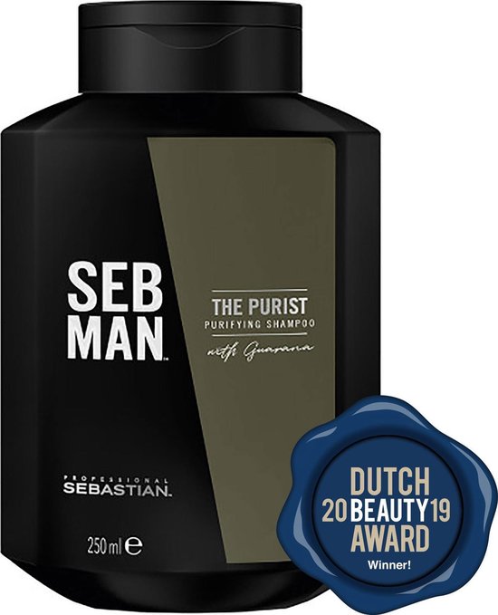 SEB MAN The Purist Purifying Shampoo 250ml - Normale shampoo vrouwen - Voor Alle haartypes