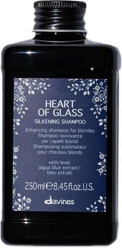 Davines Heart of Glass Silkening Shampoo 250 ml - Zilvershampoo - Voor Blondines