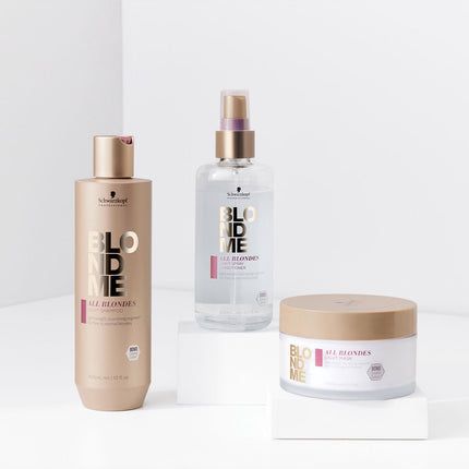 Schwarskopf BlondMe All Blondes Light Shampoo 1000ml - Normale shampoo vrouwen - Voor Alle haartypes