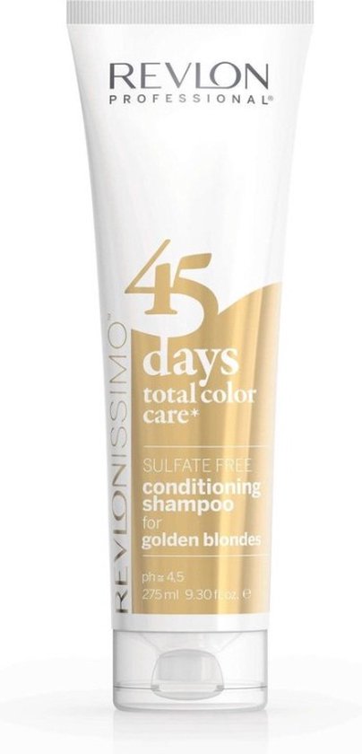 Revlon Professional 45 Days Shampoo Golden Blondes - vrouwen - Voor Gekleurd haar - 275 ml - vrouwen - Voor Gekleurd haar
