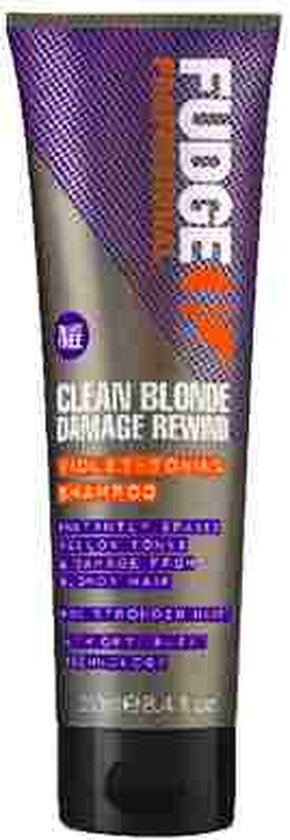 Fudge Clean Blonde Damage Rewind Violet Shampoo - Zilvershampoo - 250 ml