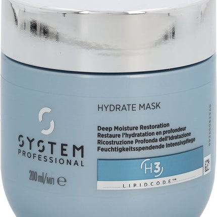 System Professional Hydrate Mask H3 200 ml - Haarmasker droog haar - Haarmasker beschadigd haar