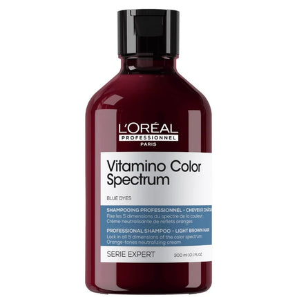 L’Oréal Professionnel Vitamino Color Spectrum Blauwe Shampoo - Neutraliseert oranje ondertonen - Voor lichtbruin haar - 300 ml