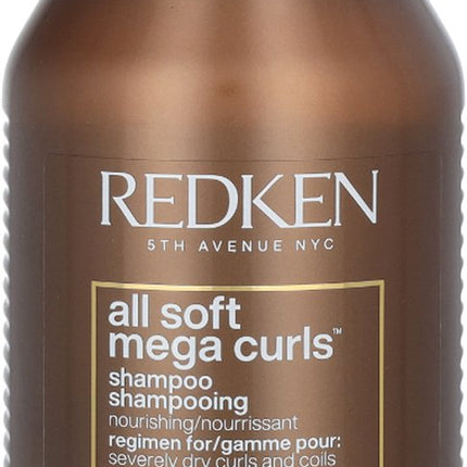 Redken All Soft Mega Curls Shampoo – Voedende shampoo voor krullen en kroeshaar – 300 ml