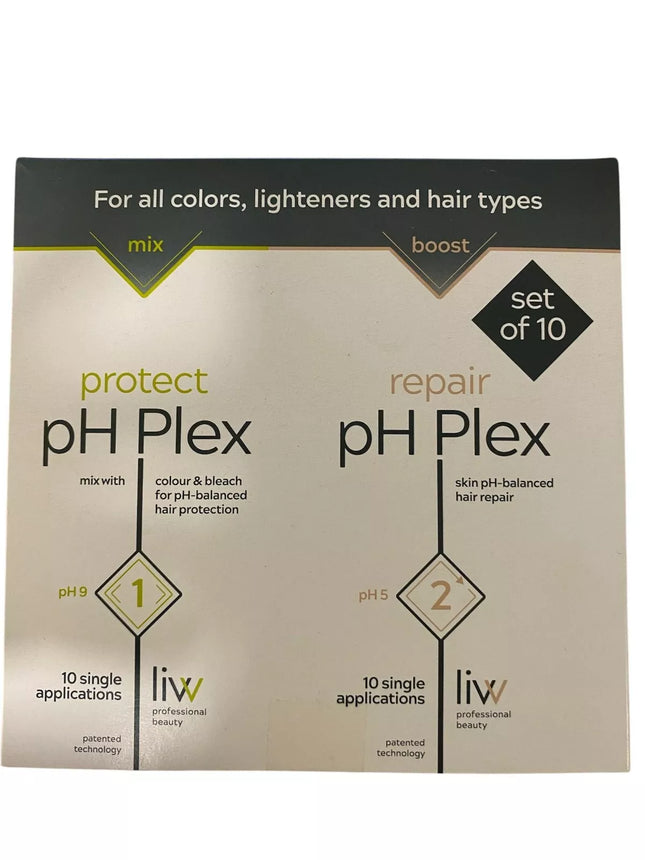pH Plex Steps 1&2 Protect & Repair Hair Care Treatment 10x15ml No.2-10x7ml No.1