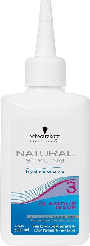 Schwarzkopf Natural Styling Glamour Wave Hydrowave 3 - 80 ml - Permanentvloeistof - Haarverf