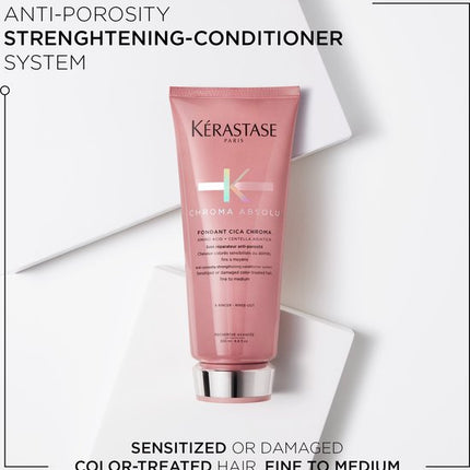 Kérastase Chroma Absolu Fondant Cica Chroma - Herstellende, anit-porositeit conditioner voor gekleurd haar - 200ML
