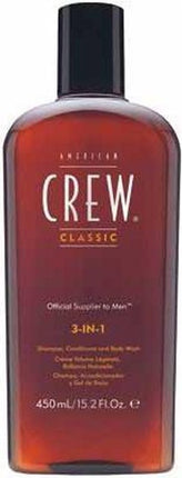 American Crew 3-in-1 Shampoo, Conditioner en Body Wash - 450ml