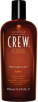 American Crew 3-in-1 Shampoo, Conditioner en Body Wash - 450ml