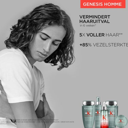 Kérastase Genesis Homme Sérum Anti-Chute Fortifiant - Dagelijks versterkend serum tegen haaruitval voor mannen met verzwakt haar dat snel dunner wordt - 90ml