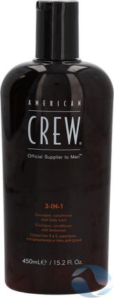 American Crew 3-in-1 Shampoo, Conditioner en Body Wash - 450ml