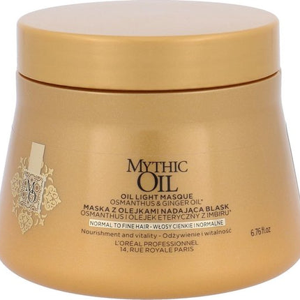 L'Oréal Professionnel Mythic Oil CH - Fijn Haar Masker 200 ml - Haarmasker droog haar