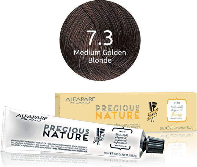 Alfaparf - Precious Nature - Ammonia-Free Permanent Hair Color - 7.3