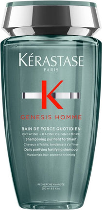 Kérastase Genesis Homme Bain de Force Quotidien - Dagelijkse zuiverende versterkende shampoo tegen uitdunning en haaruitval voor mannen met verzwakt haar - 250ml
