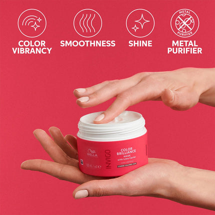 Wella Professionals - INVIGO BRILLIANCE - Brilliance Mask Coarse - Haarmasker voor gekleurd haar - 150ML.