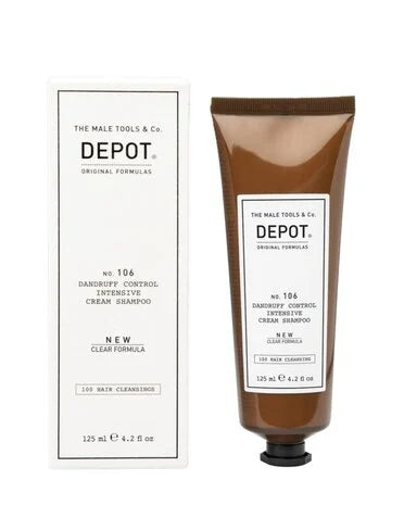 Depot 106 dandruff control intensieve cream shampoo 125 ml - Voor Hoofdhuid met roos