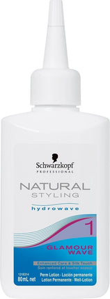 Schwarzkopf Natural Styling Glamour Wave Hydrowave 1 - 80 ml - Permanentvloeistof - Haarverf