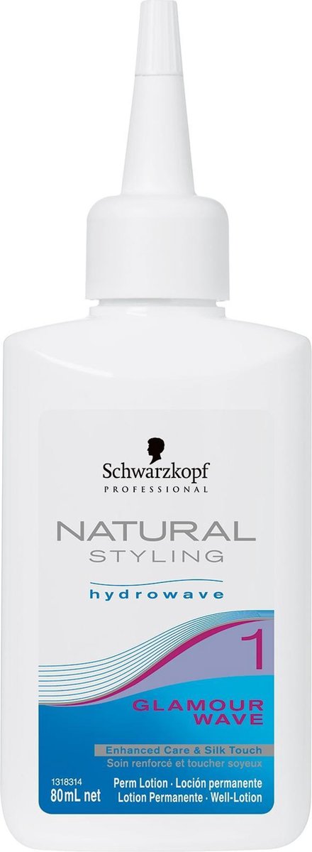 Schwarzkopf Natural Styling Glamour Wave Hydrowave 1 - 80 ml - Permanentvloeistof - Haarverf