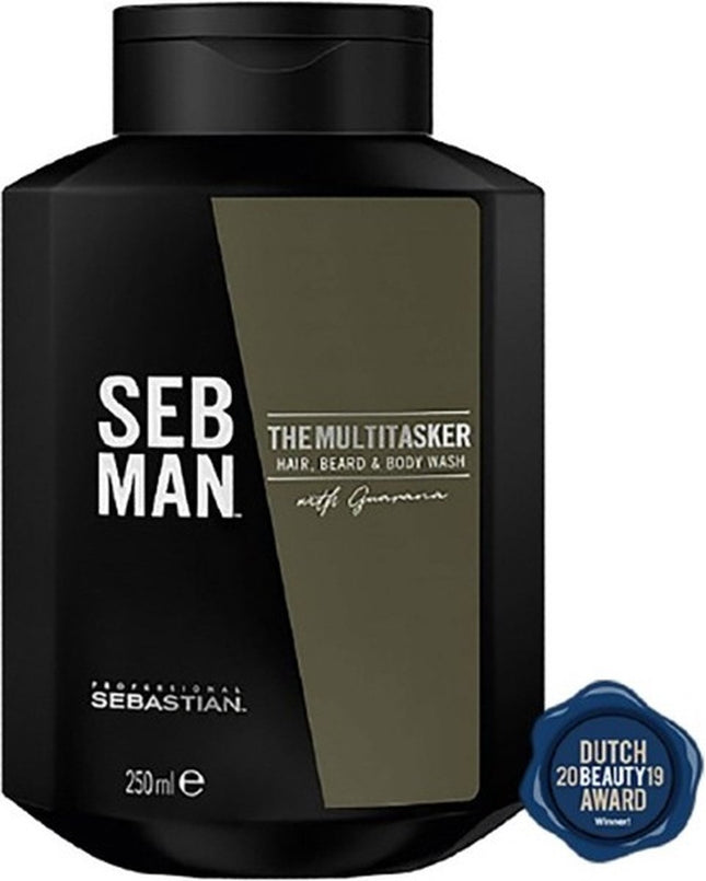 SEB MAN The Multitasker Care 3-in-1 Shampoo 250ml - Normale shampoo vrouwen - Voor Alle haartypes