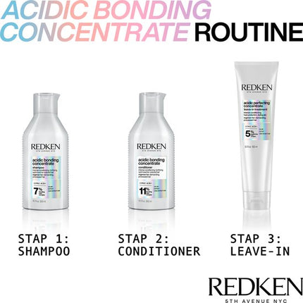 Redken Acidic Bonding Concentrate Shampoo – Versterkt en herstelt chemisch beschadigd haar – 300 ml