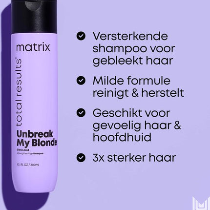 Matrix Unbreak My Blonde Shampoo – Milde reiniging voor ontkleurd, gevoelig haar – 300 ml