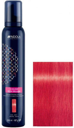 Indola Color Style Mousse Rood - Haarmousse - 200 ml