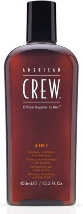 American Crew 3-in-1 Shampoo, Conditioner en Body Wash - 450ml