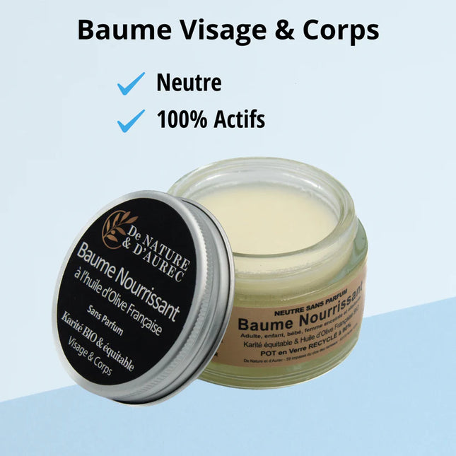 De Nature & D'aurec Baume Nourrissant zonder parfum 50ml