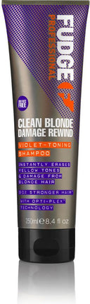 Fudge Clean Blonde Damage Rewind Violet Shampoo - Zilvershampoo - 250 ml