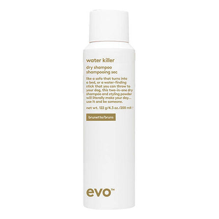 Evo water killer droog shampoo brunette 200ML - Droogshampoo vrouwen - Voor Alle haartypes