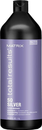 Matrix - Total Results So Silver Color Obsessed Shampoo to Neutralize Yellow Shampoo for neutralize yellow tones - 1000ml