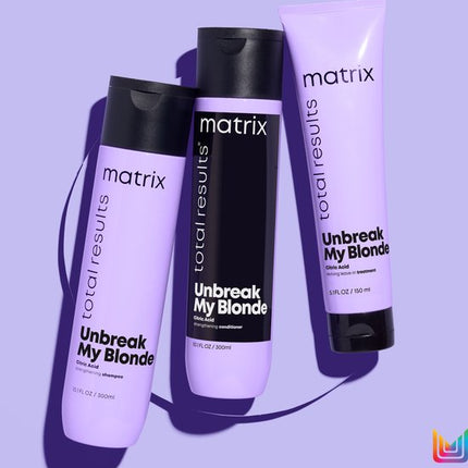 Matrix Unbreak My Blonde Shampoo – Milde reiniging voor ontkleurd, gevoelig haar – 300 ml