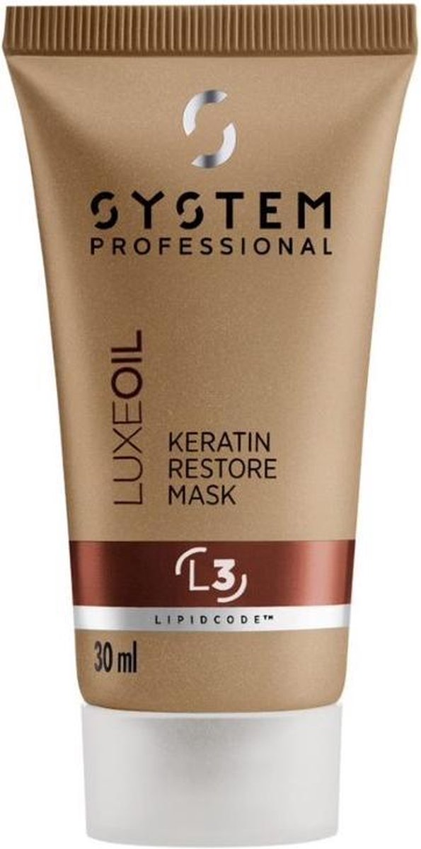 System Professional LuxeOil Keratin Restore Mask L3 30 ml - Haarmasker droog haar - Haarmasker beschadigd haar