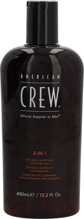 American Crew 3-in-1 Shampoo, Conditioner en Body Wash - 450ml