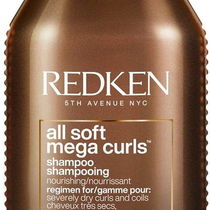 Redken All Soft Mega Curls Shampoo – Voedende shampoo voor krullen en kroeshaar – 300 ml