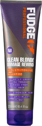 Fudge Clean Blonde Damage Rewind Violet Shampoo - Zilvershampoo - 250 ml