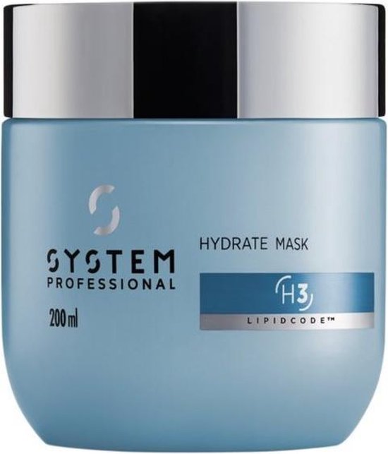 System Professional Hydrate Mask H3 200 ml - Haarmasker droog haar - Haarmasker beschadigd haar