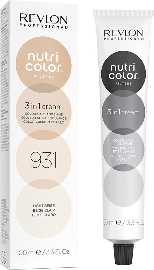 Permanente kleurcrème Revlon Nutri Color 3 in 1 931 - Light Beige (100 ml)