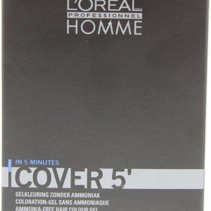 Loreal Professionnel - Homme Cover 5 Gel Hair Color For Men 3 x 7 střední blond