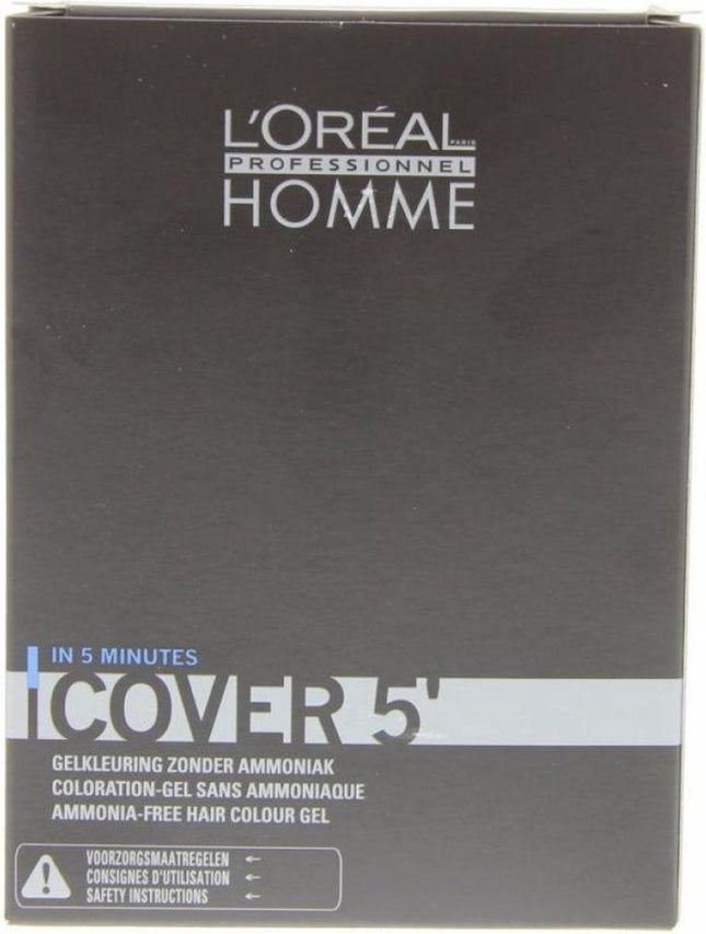 Loreal Professionnel - Homme Cover 5 Gel Hair Color For Men 3 x 7 střední blond