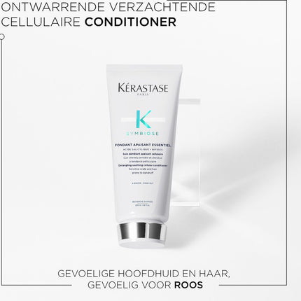 Kérastase Symbiose Fondant Hydra Conditioner - Ontwarrende, verzachtende cellulaire verzorging voor gevoelige hoofdhuid en haar met neiging tot roos - 200 ml