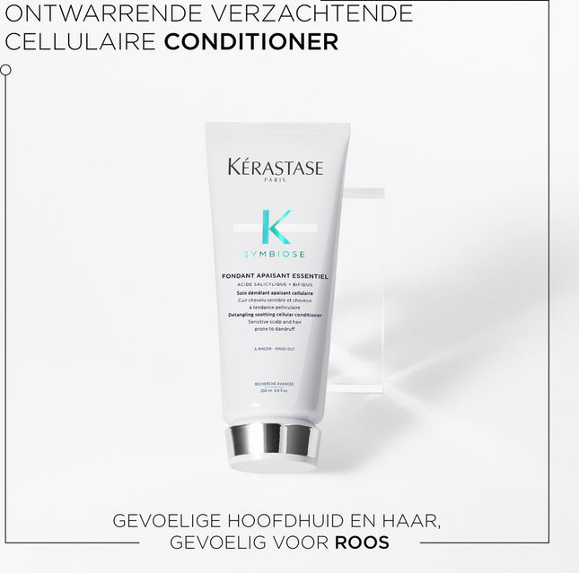 Kérastase Symbiose Fondant Hydra Conditioner - Ontwarrende, verzachtende cellulaire verzorging voor gevoelige hoofdhuid en haar met neiging tot roos - 200 ml