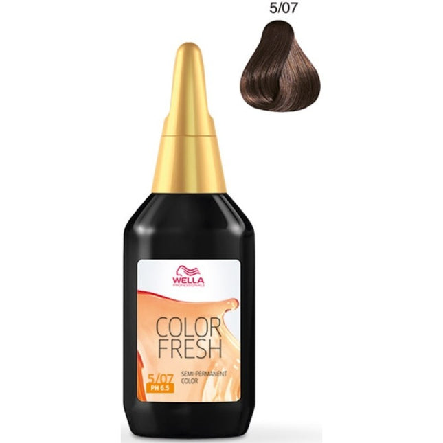 Wella Professionals - Color Fresh - 5/07 Licht Natuurlijk Bruin - 75ml