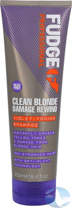 Fudge Clean Blonde Damage Rewind Violet Shampoo - Zilvershampoo - 250 ml