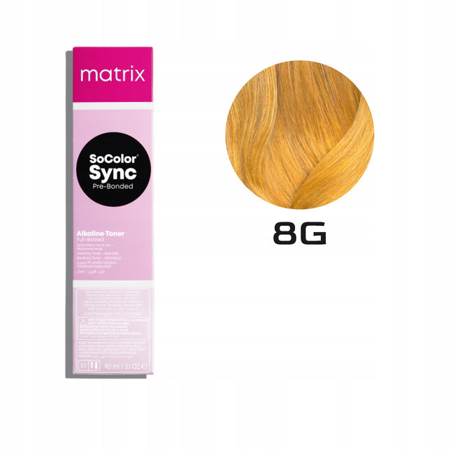 Matrix - SoColor Sync Pre-Bonded - 8G Licht Blond Goud - 90ml